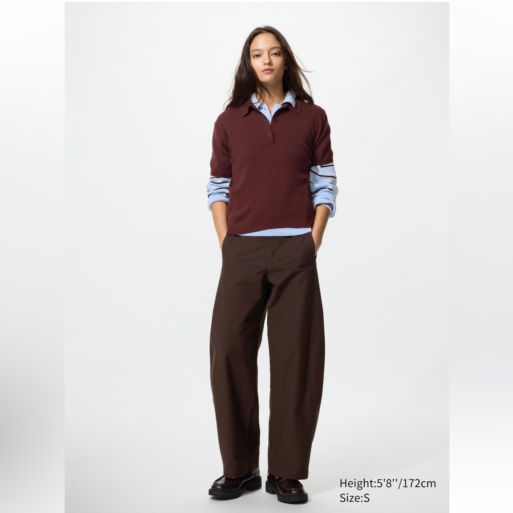 Uniqlo Jersey Barrel Pants Brown
